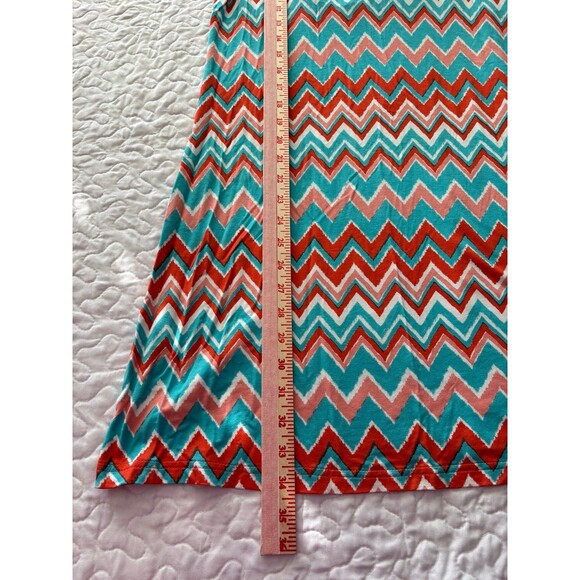 Joyous & Free Pink Teal Studded Striped Sleeveless Long Maxi Dress size Medium - Picture 3 of 6